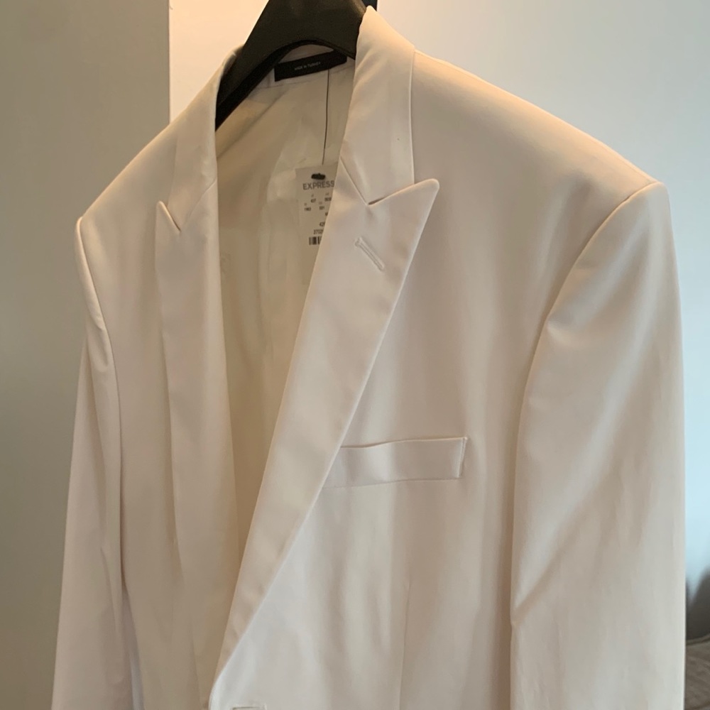 NWT Express White Men’s Blazer Suit Coat Jacket